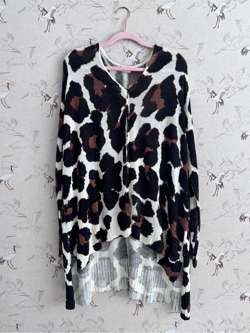 Show me your mumu hug me sweater in wild cat knit